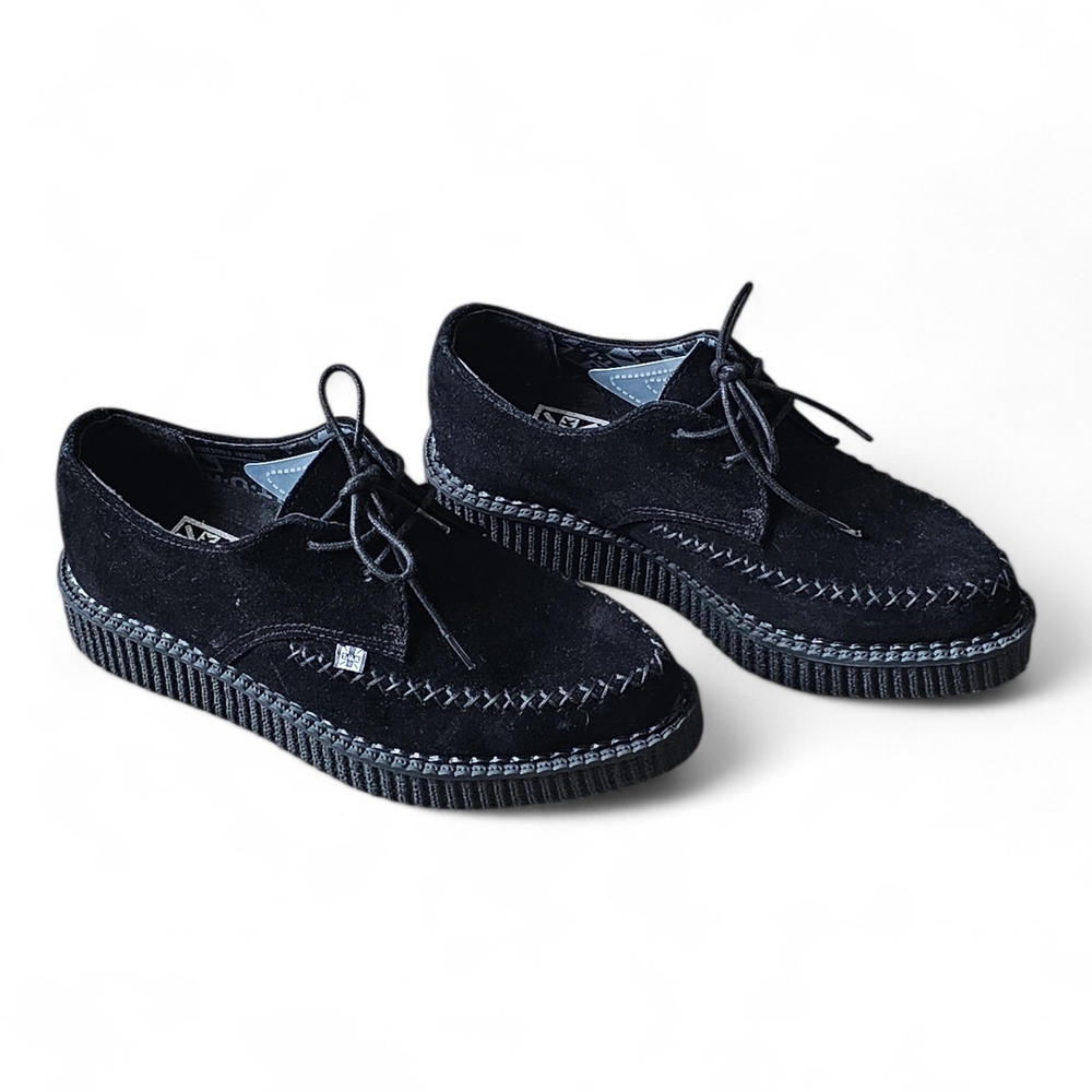 T.U.K Black Suede Men's Oxfords